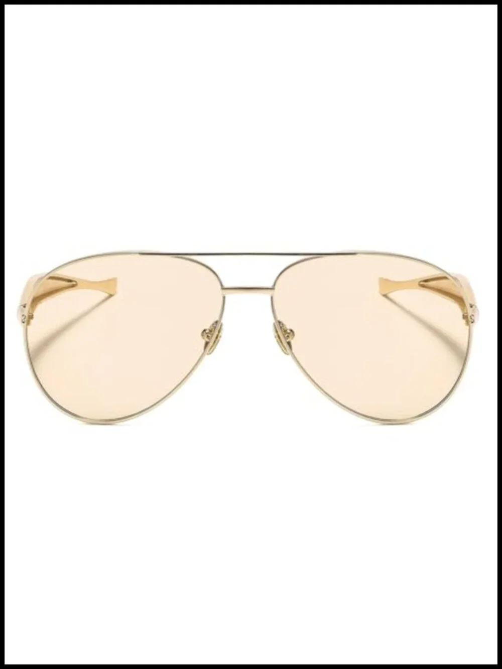 Retro 70s Pilot Sunglasses Double Bridge Metal Frame UV400 Oversized Square